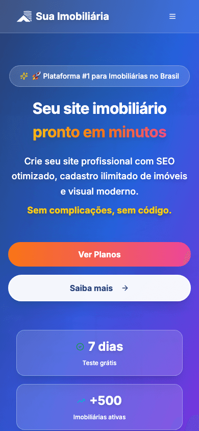 Sua Imobiliária — mobile
